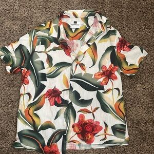 Topman Tropical Floral Men's Button Up Shirt